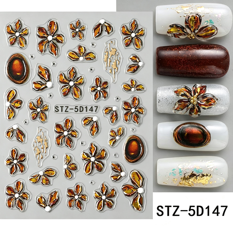 Demon Flower Nail Stickers